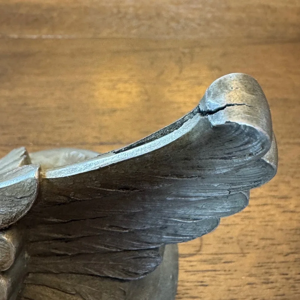 Vintage 1920s Pontiac Native American Radiator Cap Hood Ornament Silver Bronze